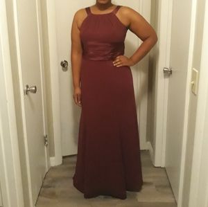 Wine Colored Bridesmaid Dress